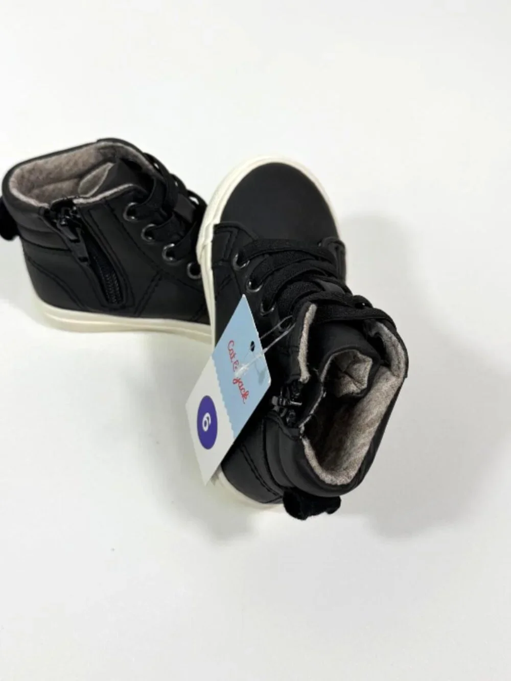 Cat and Jack Black Toddler Boy’s Tie Up Ankle Boots Size 6